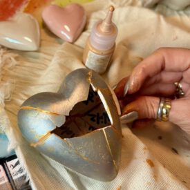 Stap 4 Lijmen met Goud